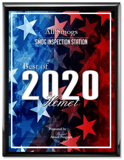 2020 Best STAR Smog Check Center Award