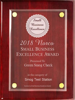 2018 small business excellence award in the category of smog test stations