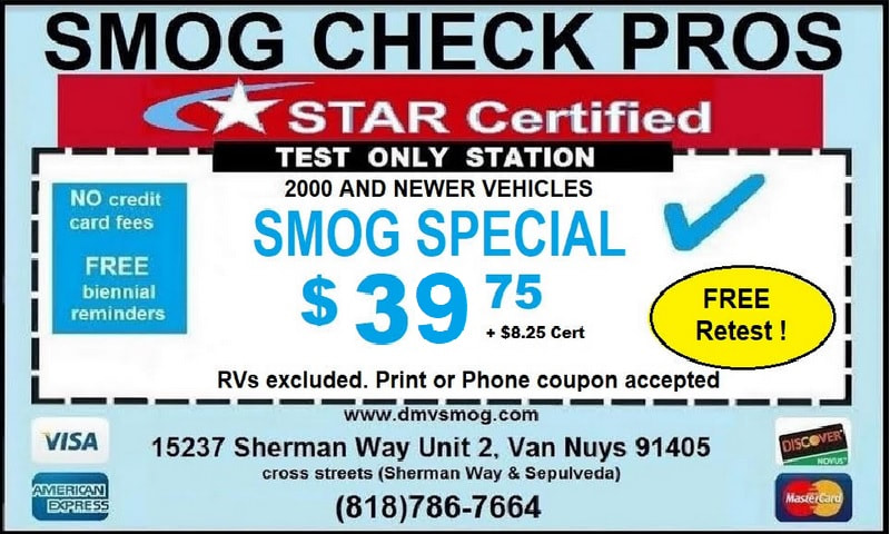 Smog Check Pros Van Nuys Coupon